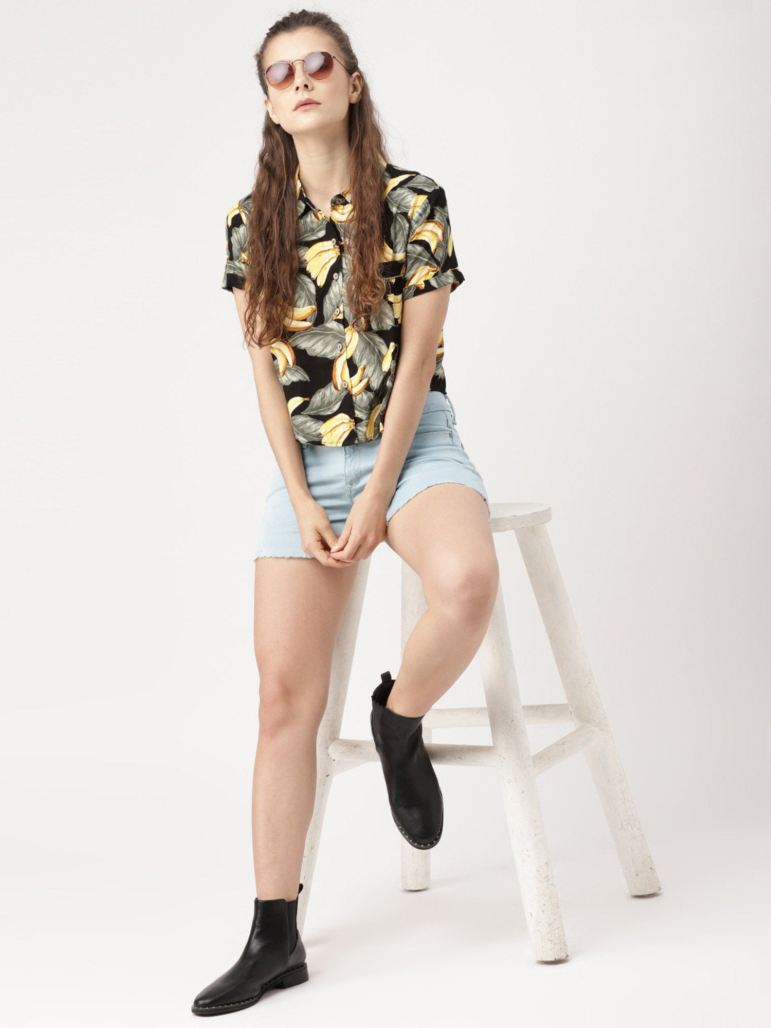 GAP Denim Short For Ladies-Light Sky Blue-CSD112