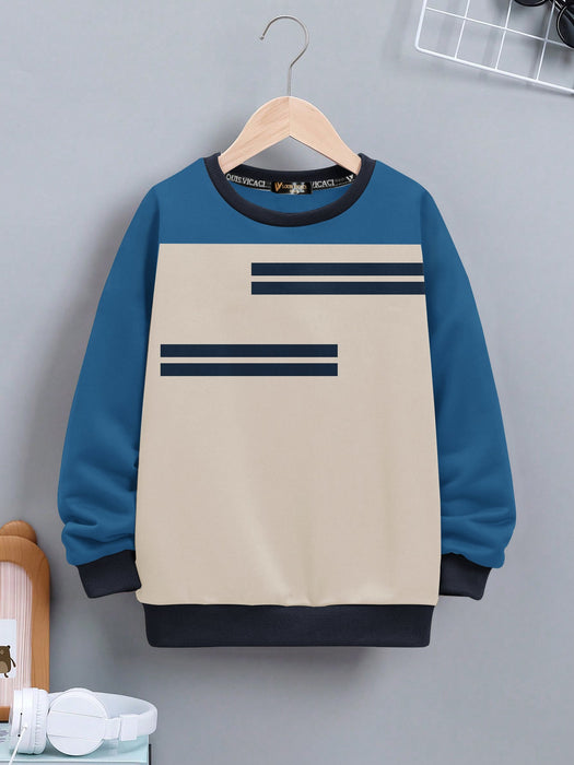 Louis Vicaci Fleece Sweatshirt For Kids-Baby Pink with Dark Blue-RT2300