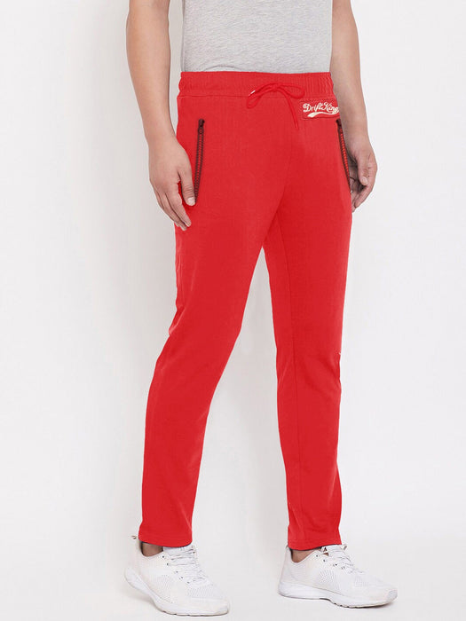 Drift King Regular Fit Fleece Trouser For Men-Carrot Red-RT2317