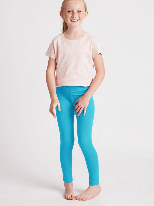 T2 Couture Legging For Girls-Blue Melange-RT206