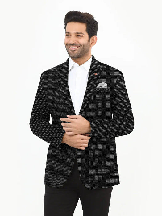 Oxen Premium Slim Fit Checked Blazer For Men-BR14279