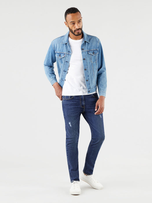 F&F Skinny Fit Stretch Denim For Men-Blue Faded With Grinded Style-F10