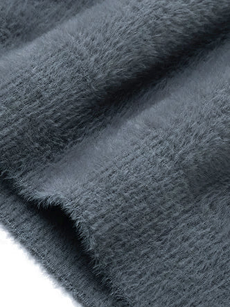Louis Vicaci Turtle Neck Rabbit Wool Sweatshirt-Slate Grey-BR1169