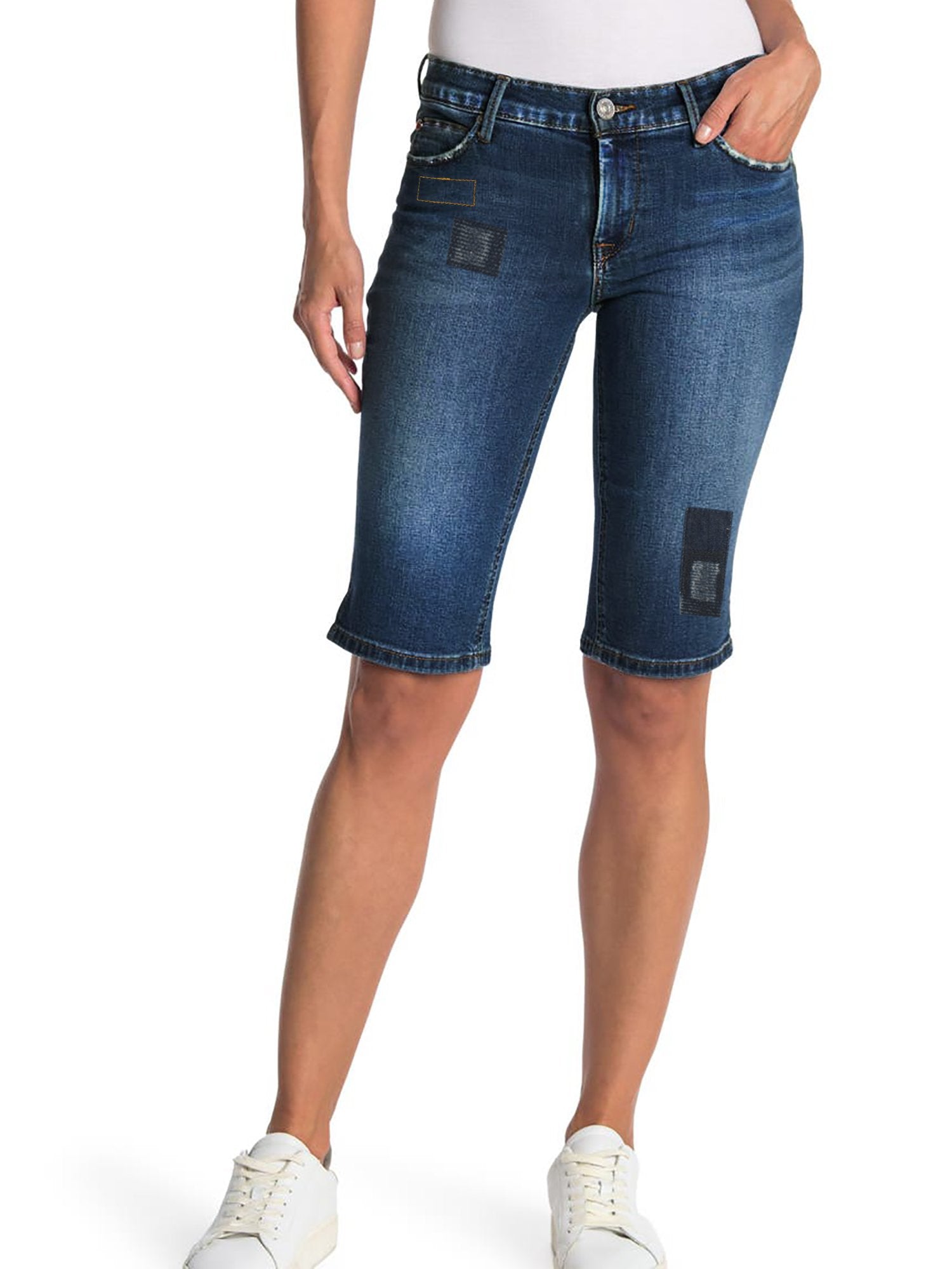 Mexx Jeans Denim Short For Ladies-Dark Navy Faded-F246