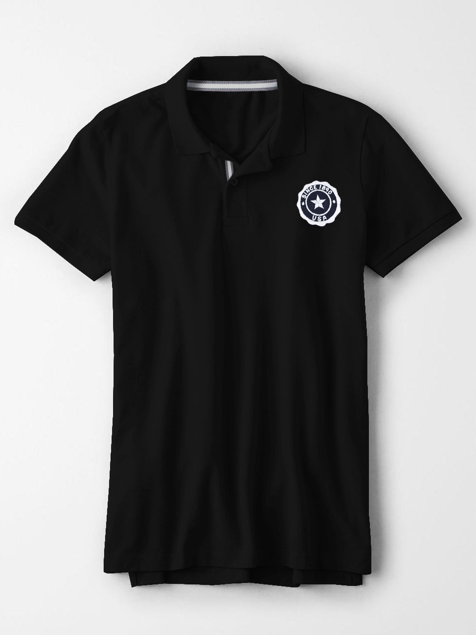 Quick Silver Single Jersey Half Sleeve Polo For Men-Black-RT809