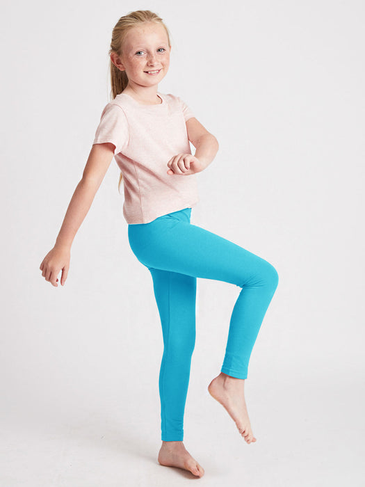 T2 Couture Legging For Girls-Blue Melange-RT206