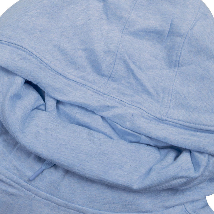 P&B Fleece Pullover Hoodie For Men-Blue Melange With Cyan Blue Panel-BE13576