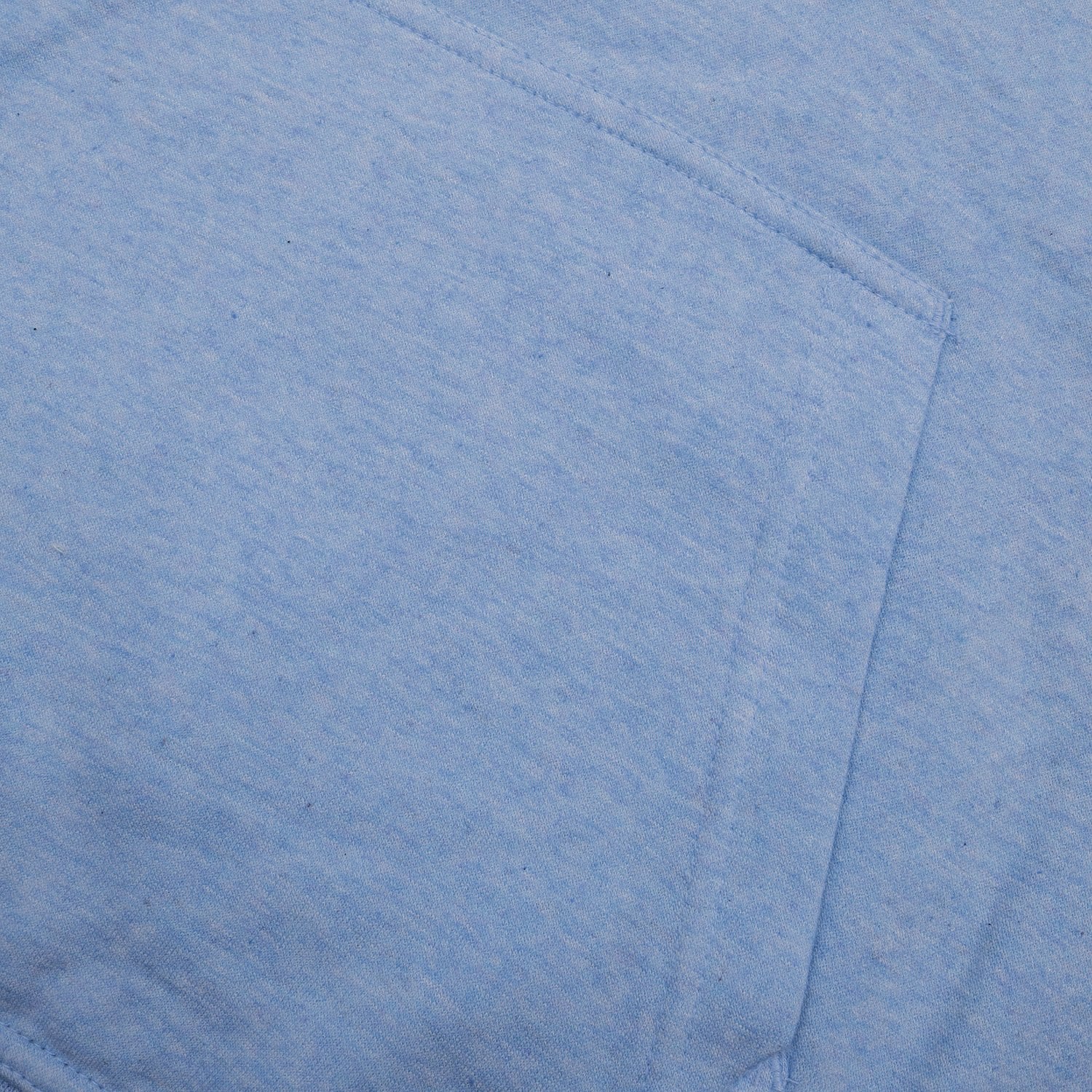 P&B Fleece Pullover Hoodie For Men-Blue Melange With Cyan Blue Panel-BE13576