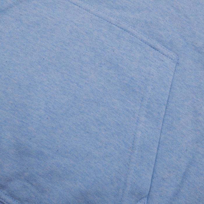 P&B Fleece Pullover Hoodie For Men-Blue Melange With Cyan Blue Panel-BE13576