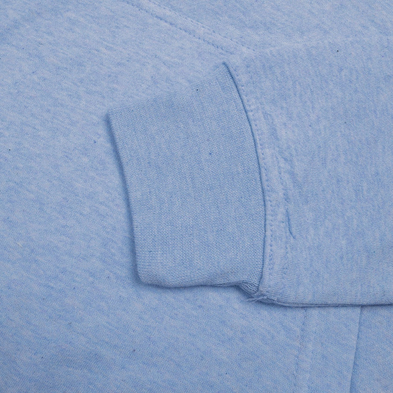 P&B Fleece Pullover Hoodie For Men-Blue Melange With Cyan Blue Panel-BE13576