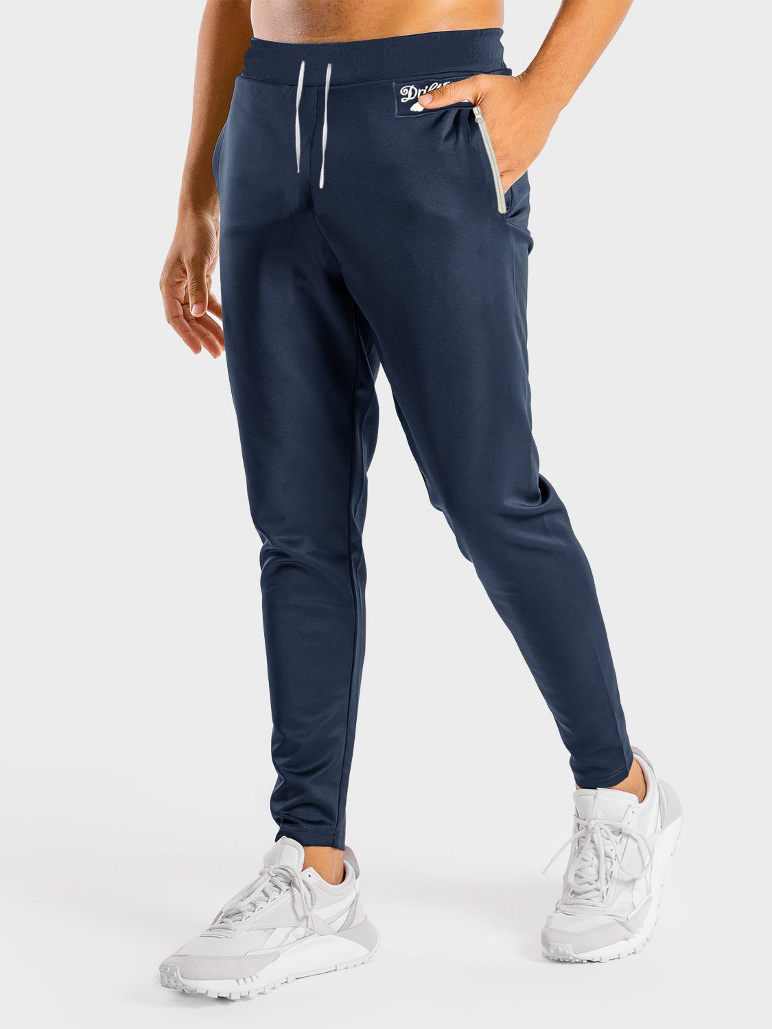 Drift King Regular Fit Zipper Fleece Jogger Trouser For Men-Navy-SP5459