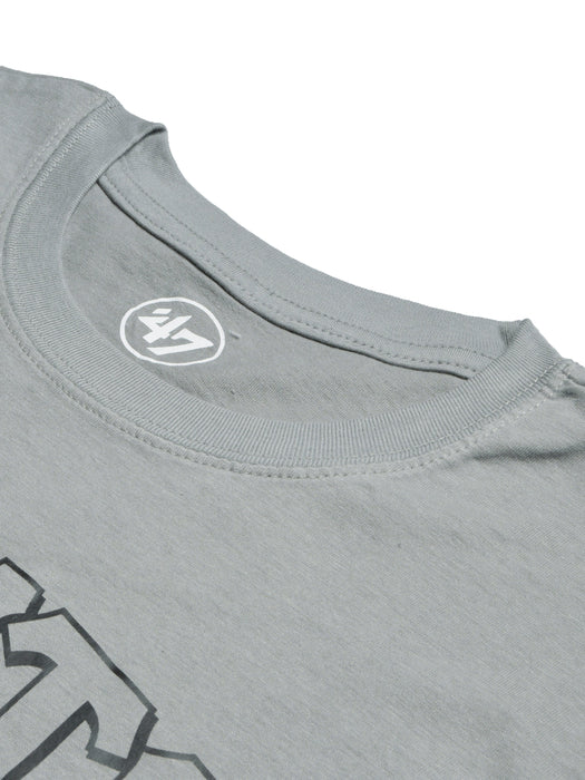 47 Single Jersey Crew Neck Tee Shirt For Men-Slate Grey with Print-BR13178