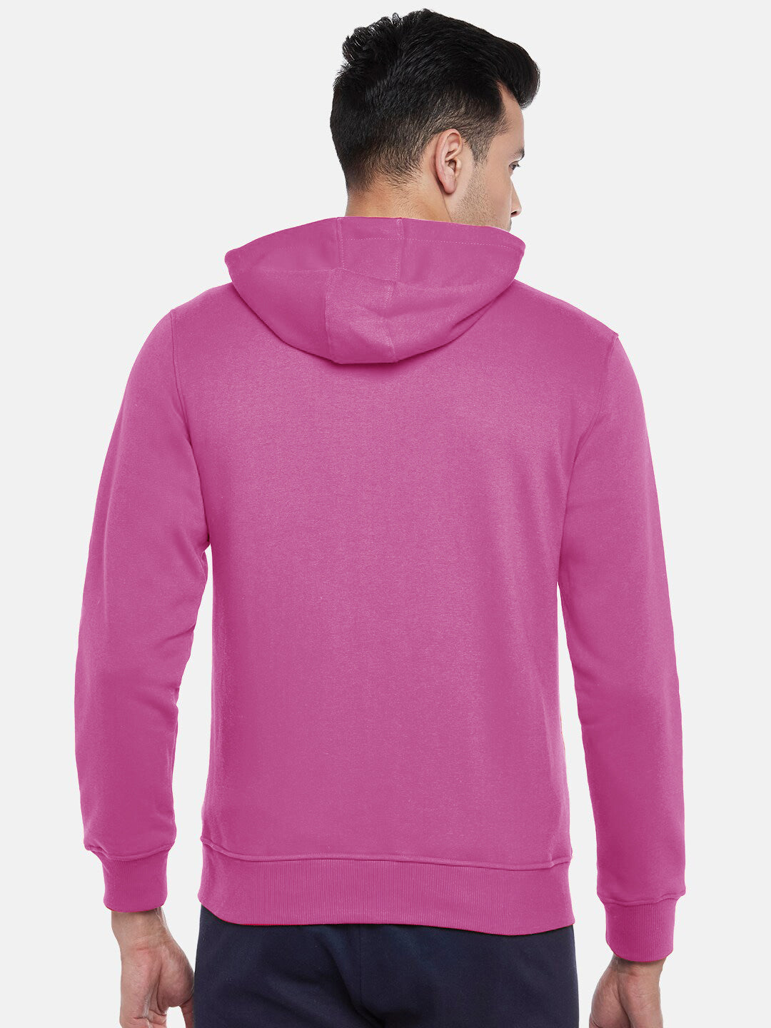 NK Fleece Zipper Hoodie For Men-Magenta-SP6224
