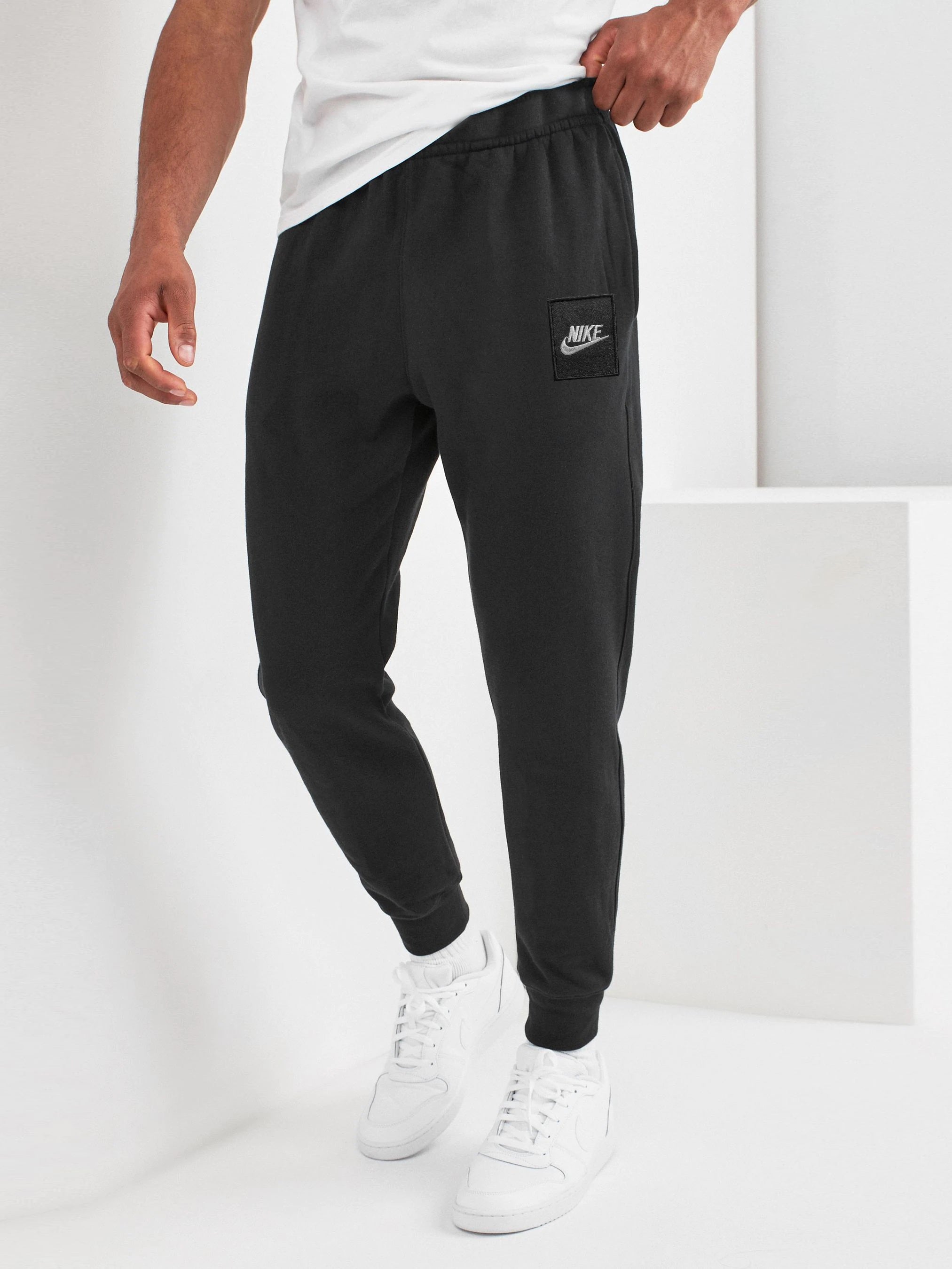 NK Fleece Slim Fit Jogger Trouser For Men-Black-RT1665