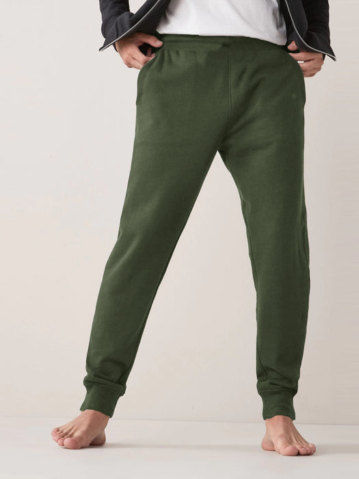 Premium Quality Terry Fleece Slim Fit Jogger Trouser For Men-Olive Green-RT1568