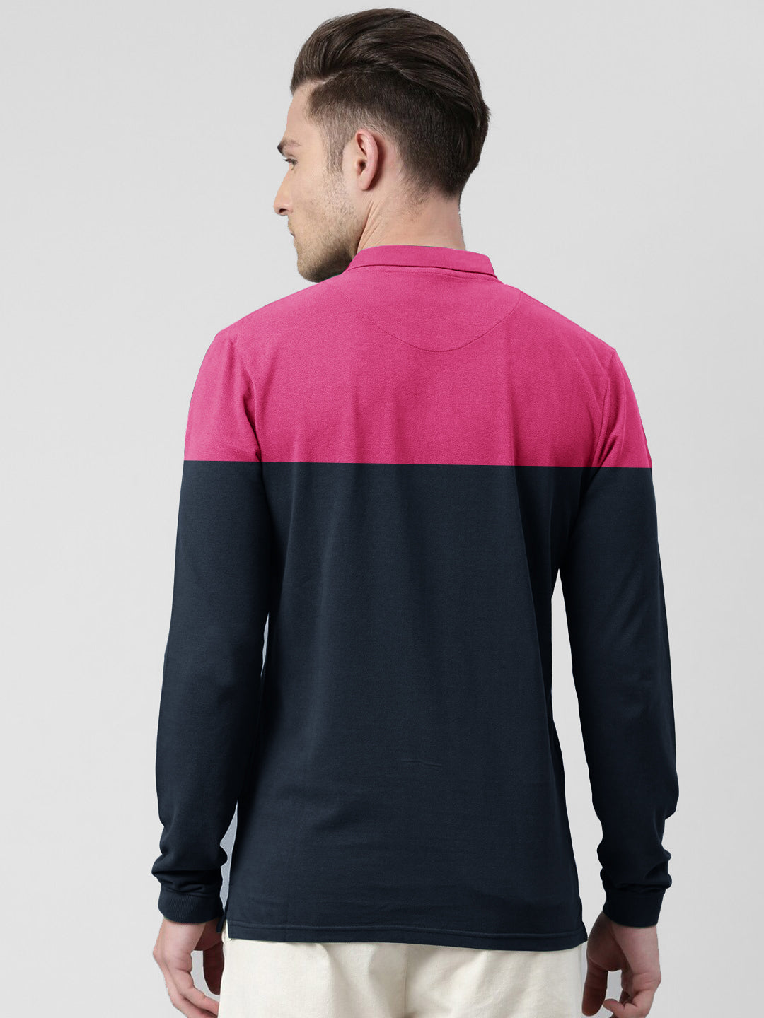 U.S.P.A Polo Shirt For Men-Magenta & Navy-RT49