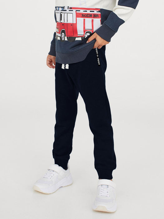 ADS Fleece Slim Fit Jogger Trouser For Kids-Dark Navy-Rt2168