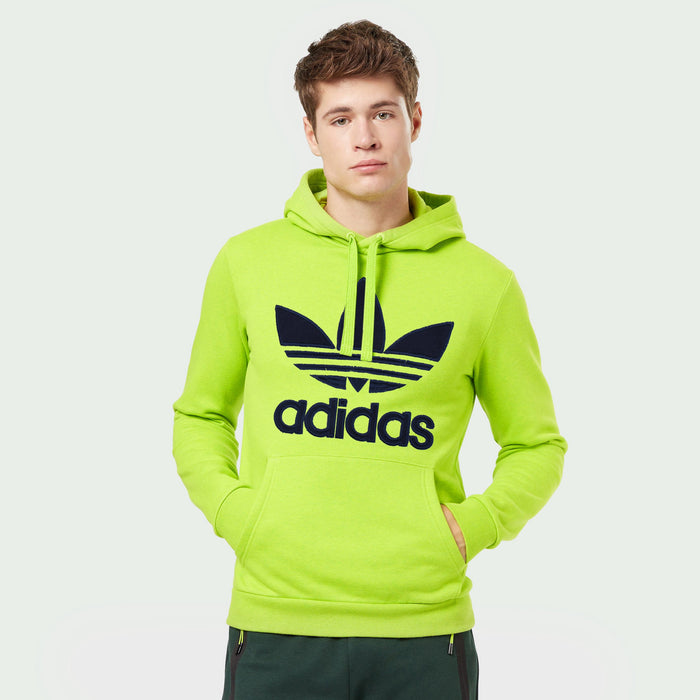 Fleece Pullover Hoodie For Men-Light Pale Green-NA10280