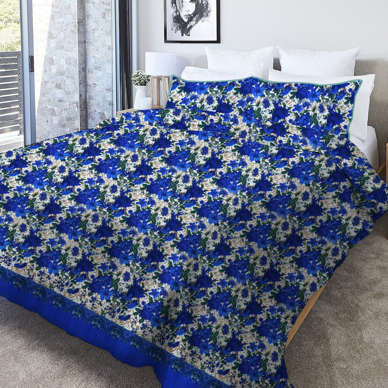 Premium Double Bed Sheet & Pillow Set-BR263