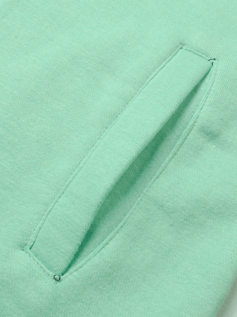 Louis Vicaci Fleece Zipper Tracksuit For Ladies-Light Green with Maroon Stripe-BR366