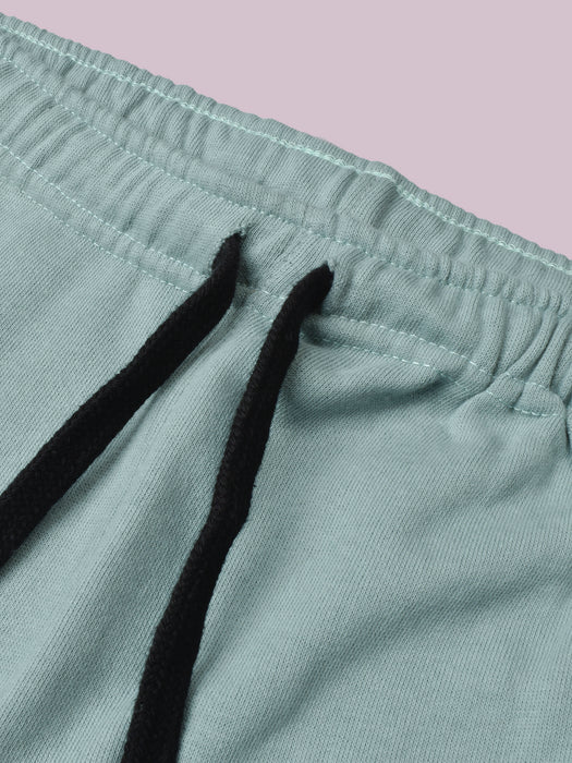 Louis Vicaci Fleece Zipper Tracksuit For Ladies-Bond Blue with Black Stripe-BR369