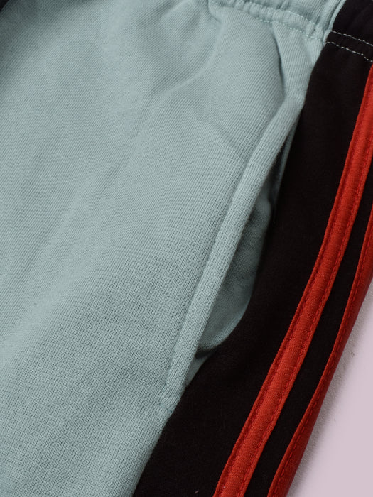 Louis Vicaci Fleece Zipper Tracksuit For Ladies-Bond Blue with Black Stripe-BR369