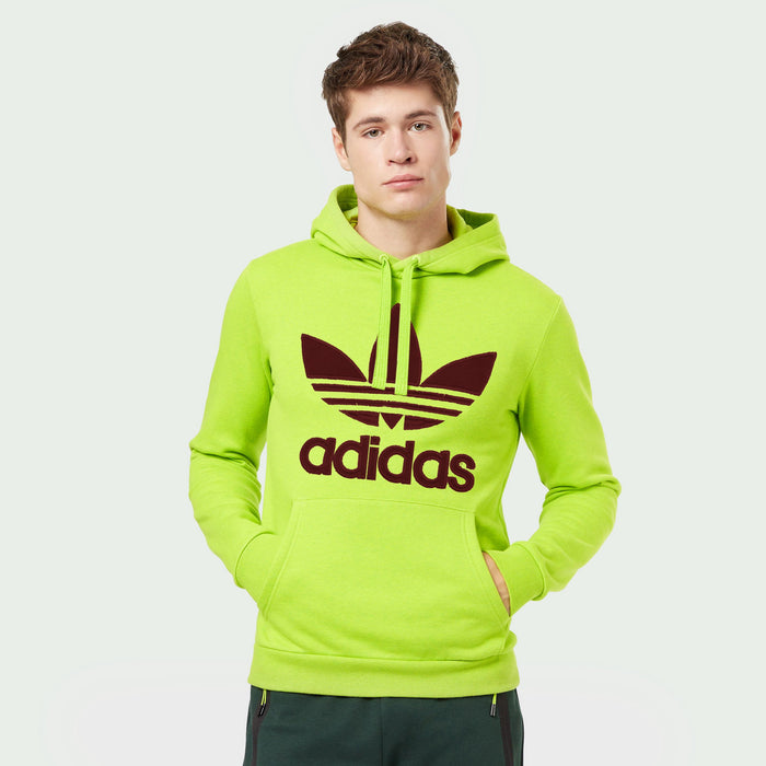 Fleece Pullover Hoodie For Men-Light Pale Green-NA10280