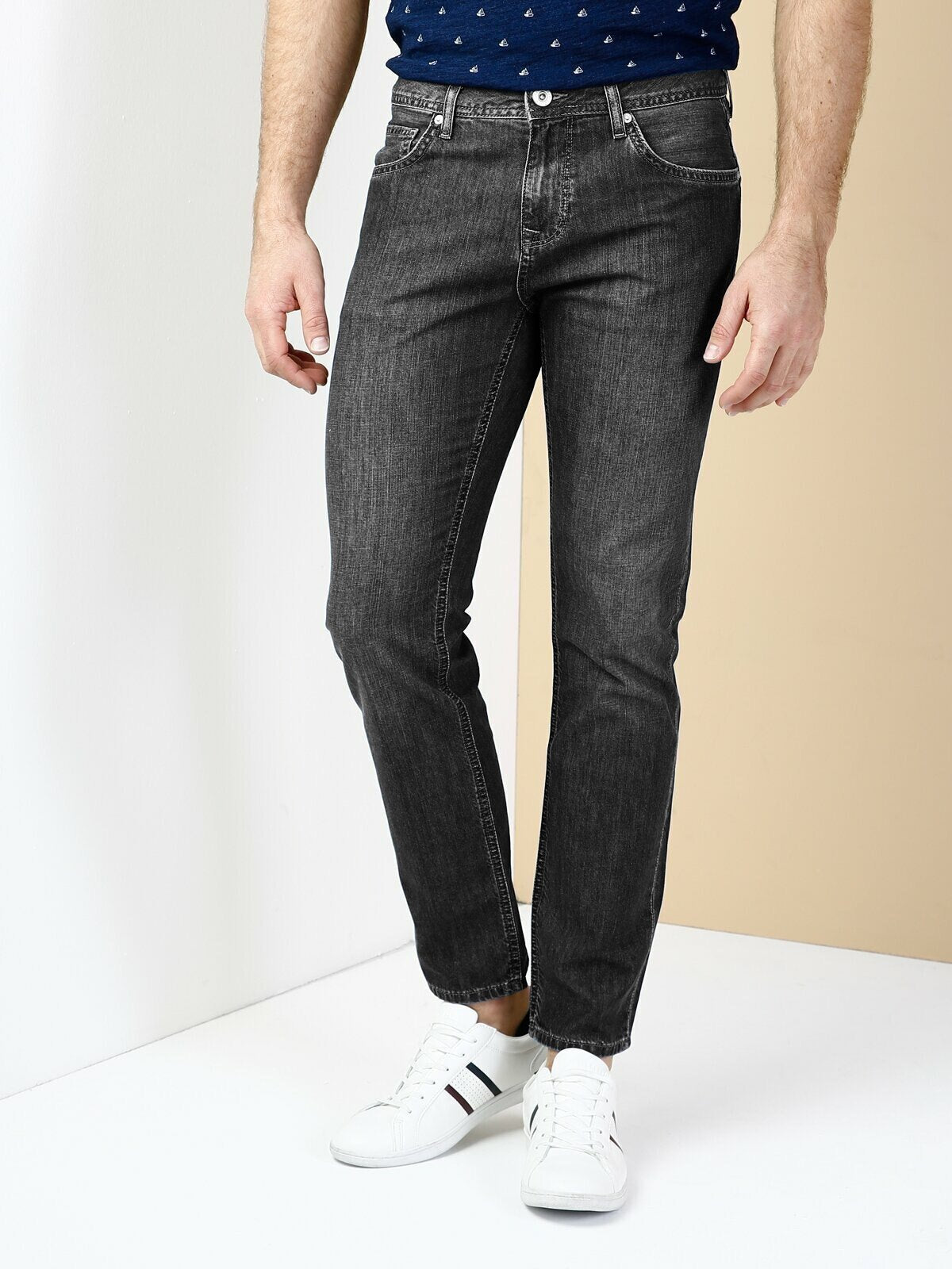 Santiago Men Denim-Black Melange