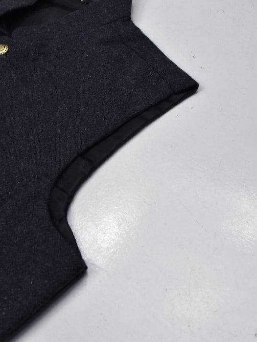 Crown Herringbone Waistcoat For Men-Dark Navy Melange-RT417