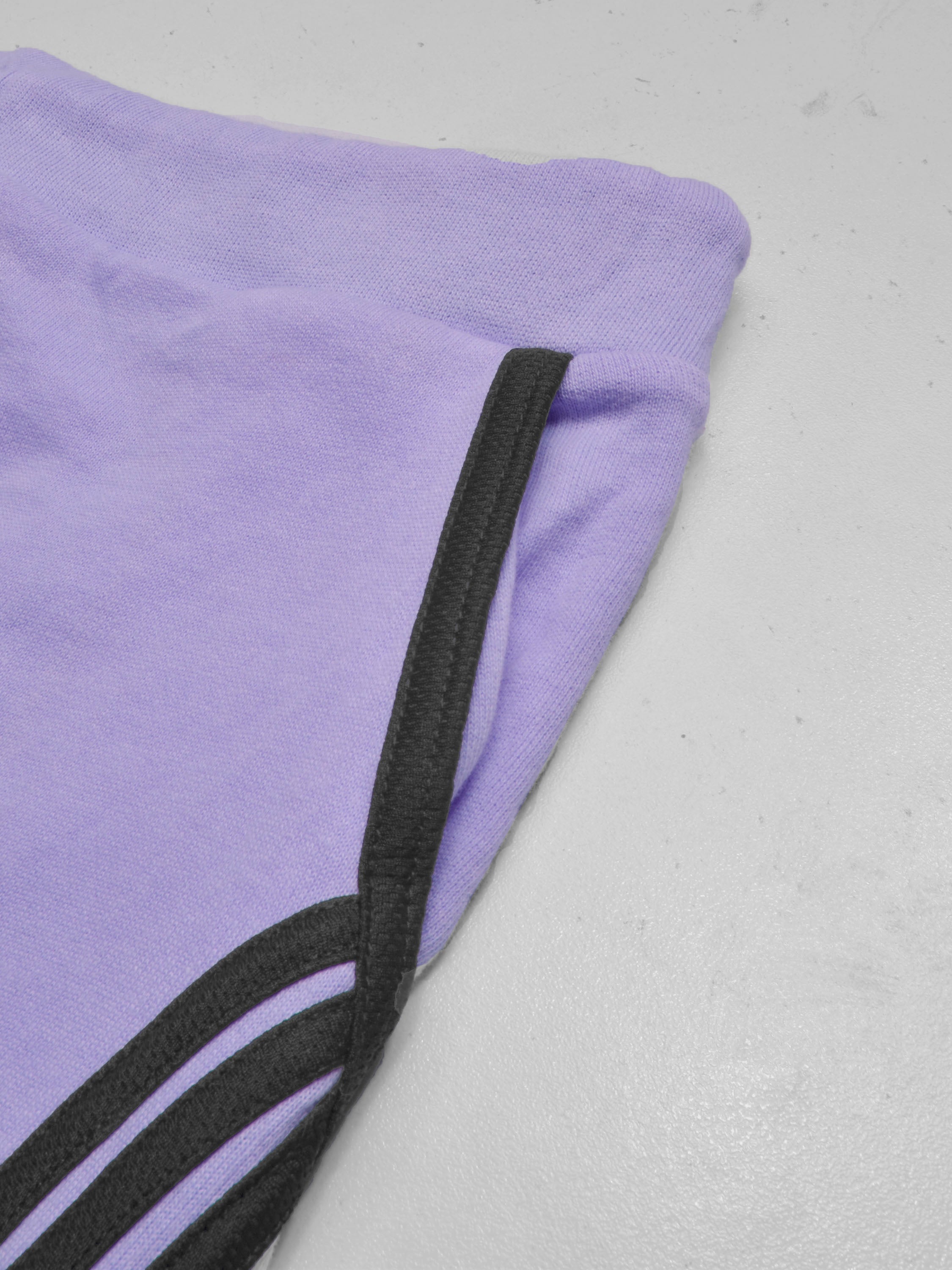 Summer Jersey Terry Slim Fit Bermuda Short For Men-Light Purple with Stripes-RT2435