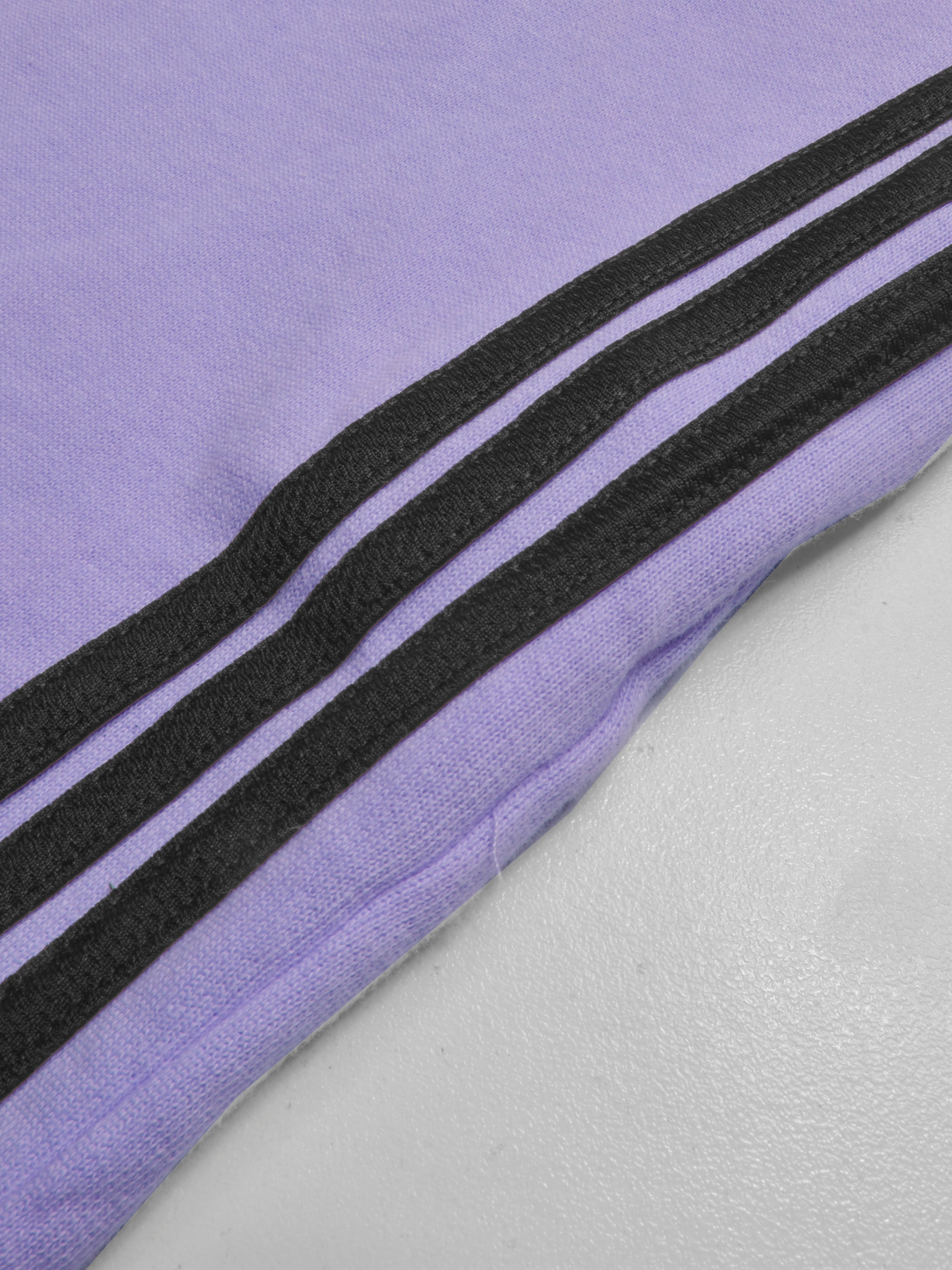 Summer Jersey Terry Slim Fit Bermuda Short For Men-Light Purple with Stripes-RT2435