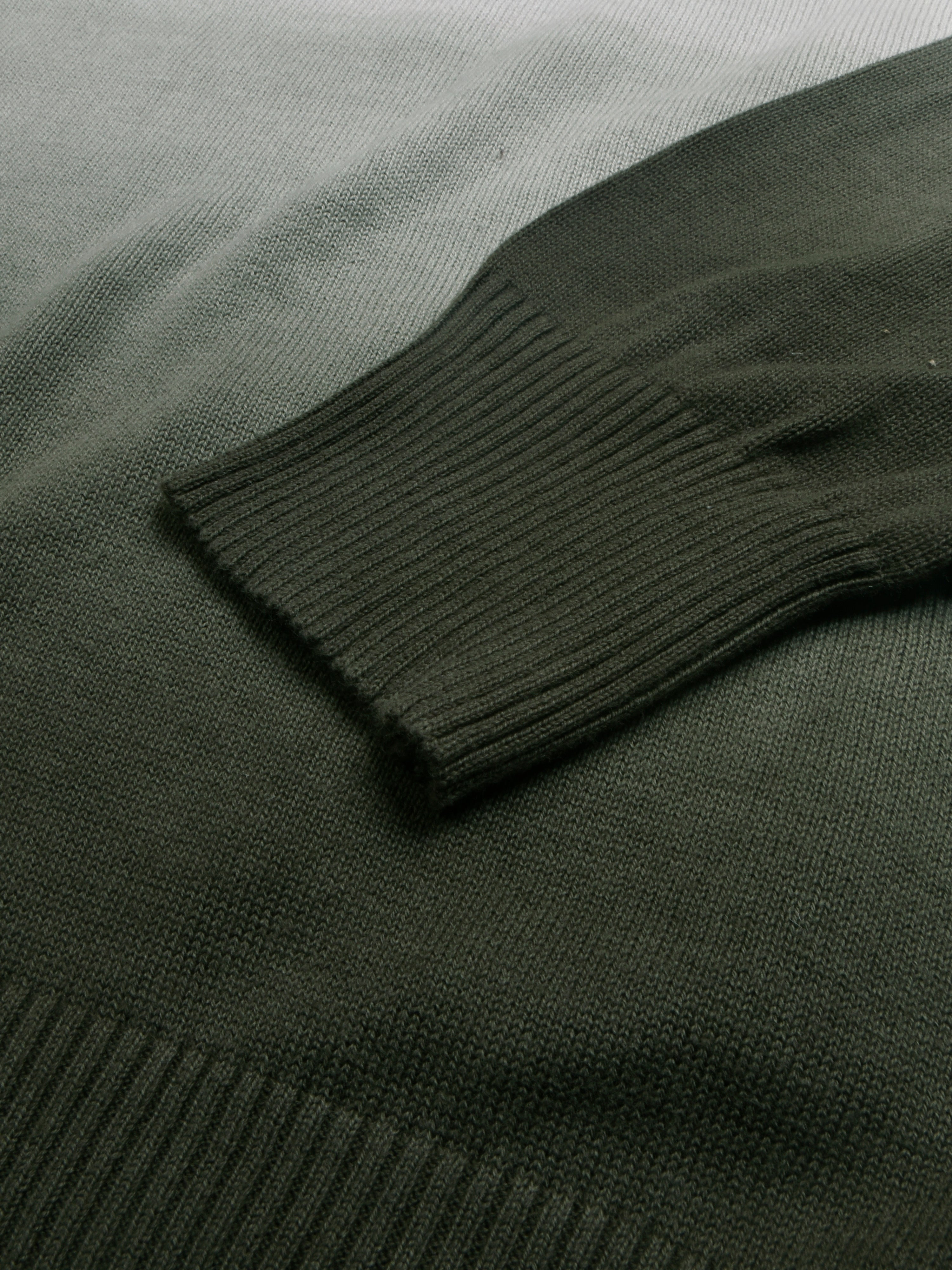 Sixteen Fashion Wool Crew Neck Sweater For Women-Olive with Allover Faded-RT2277
