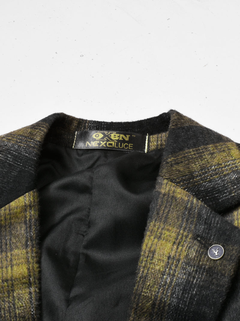 Oxen Premium Regular Fit Checked Blazer For Men-BR14271