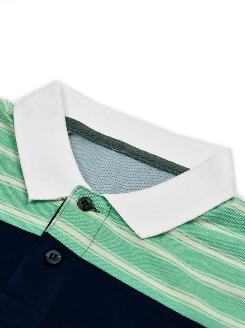 HB Summer P.Q Polo Shirt For Kids-Sky Blue With Multi Panel-RT236