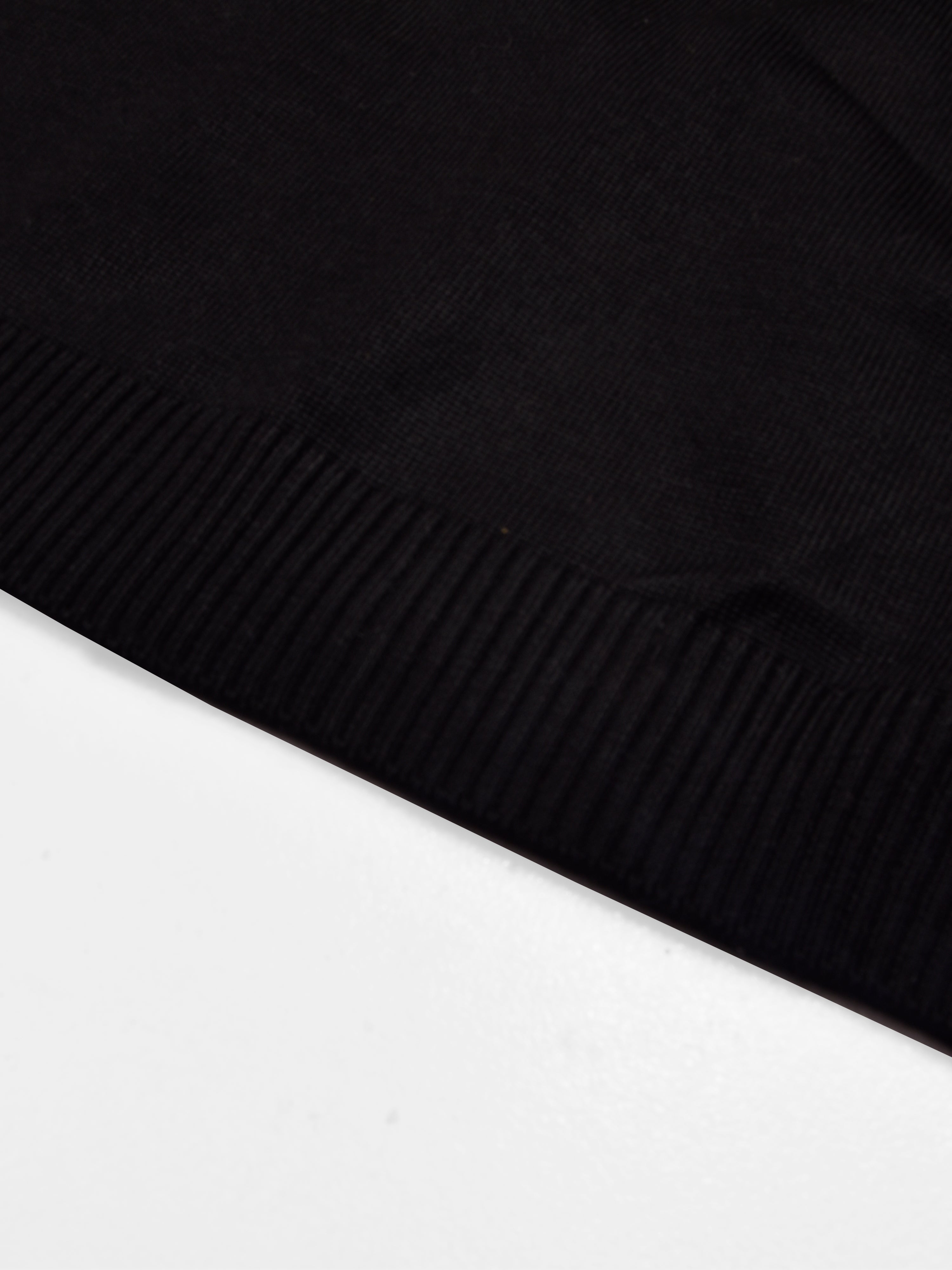 Full Fashion Short Sleeve Crew Neck Sweater For Men-Black With Stripes-RT2242