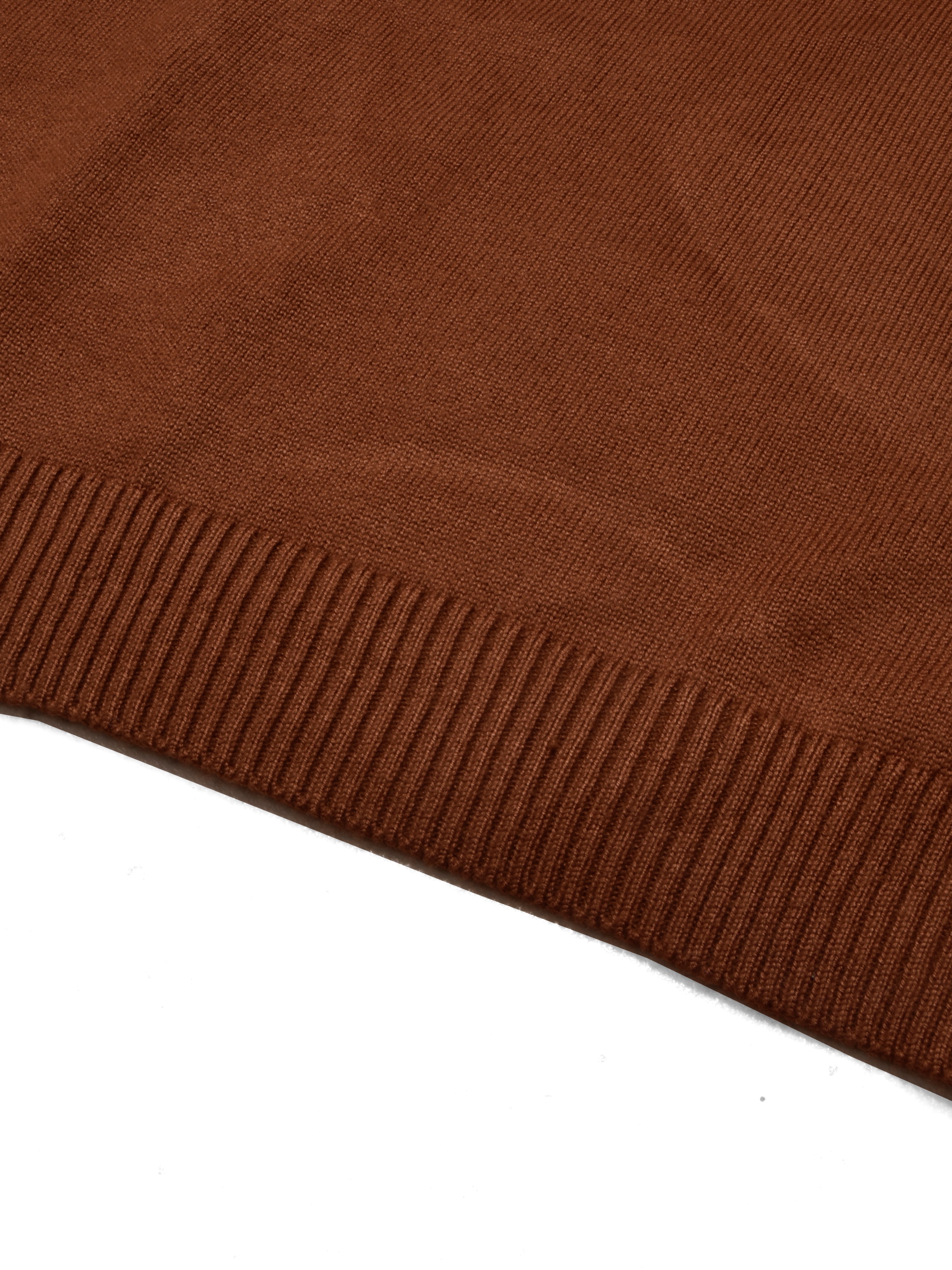 Full Fashion Short Sleeve Crew Neck Sweater For Men-Light Brown With Stripes-RT2243