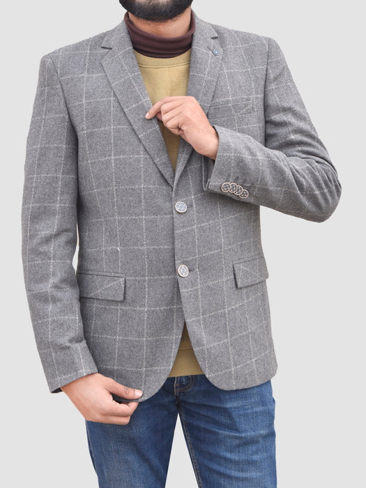 Oxen Premium Slim Fit Checked Blazer For Men-RT1483