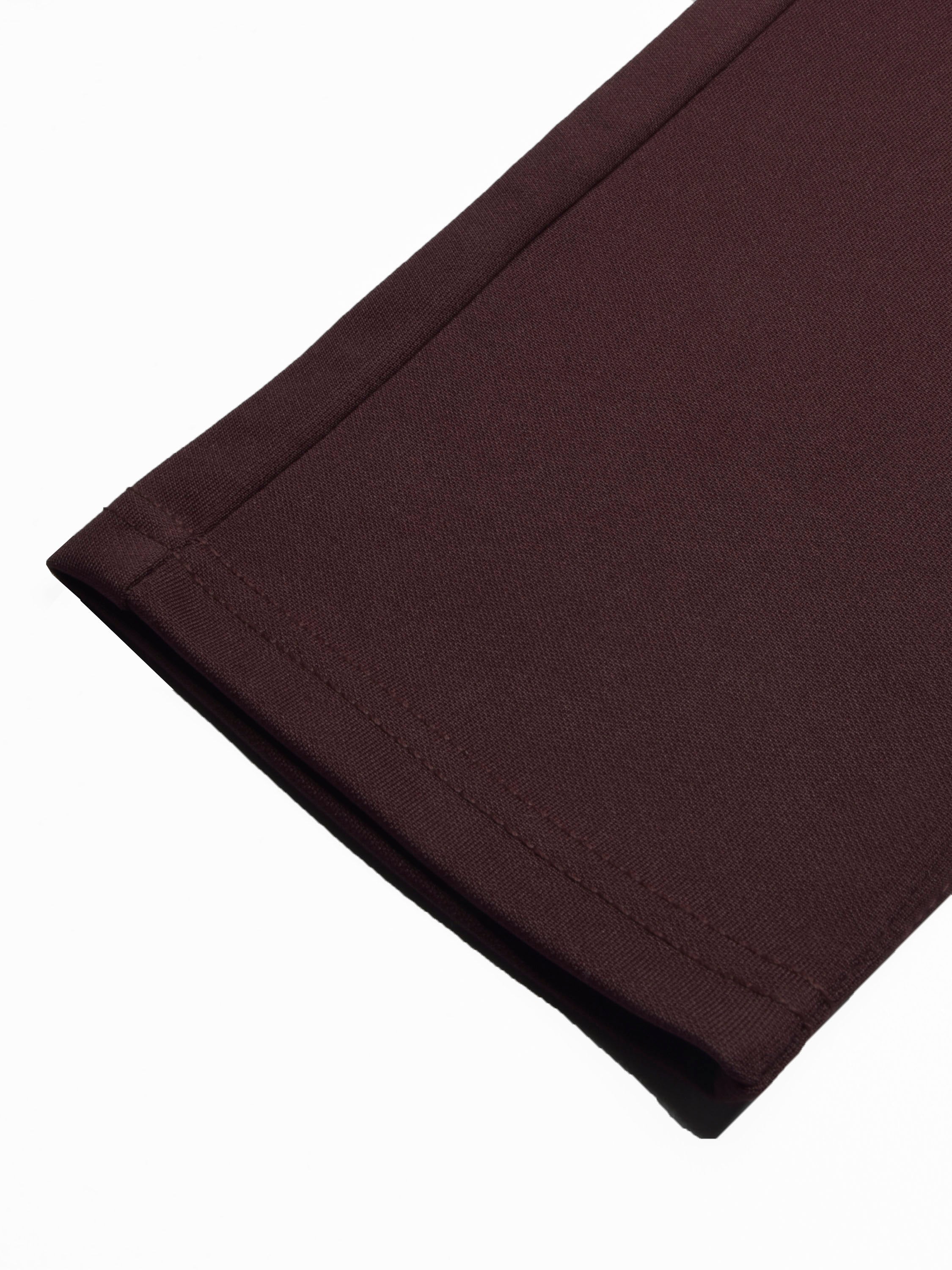 Louis Vicaci Interlock Stretchy Slim Fit Pent For Men-Maroon-RT2438
