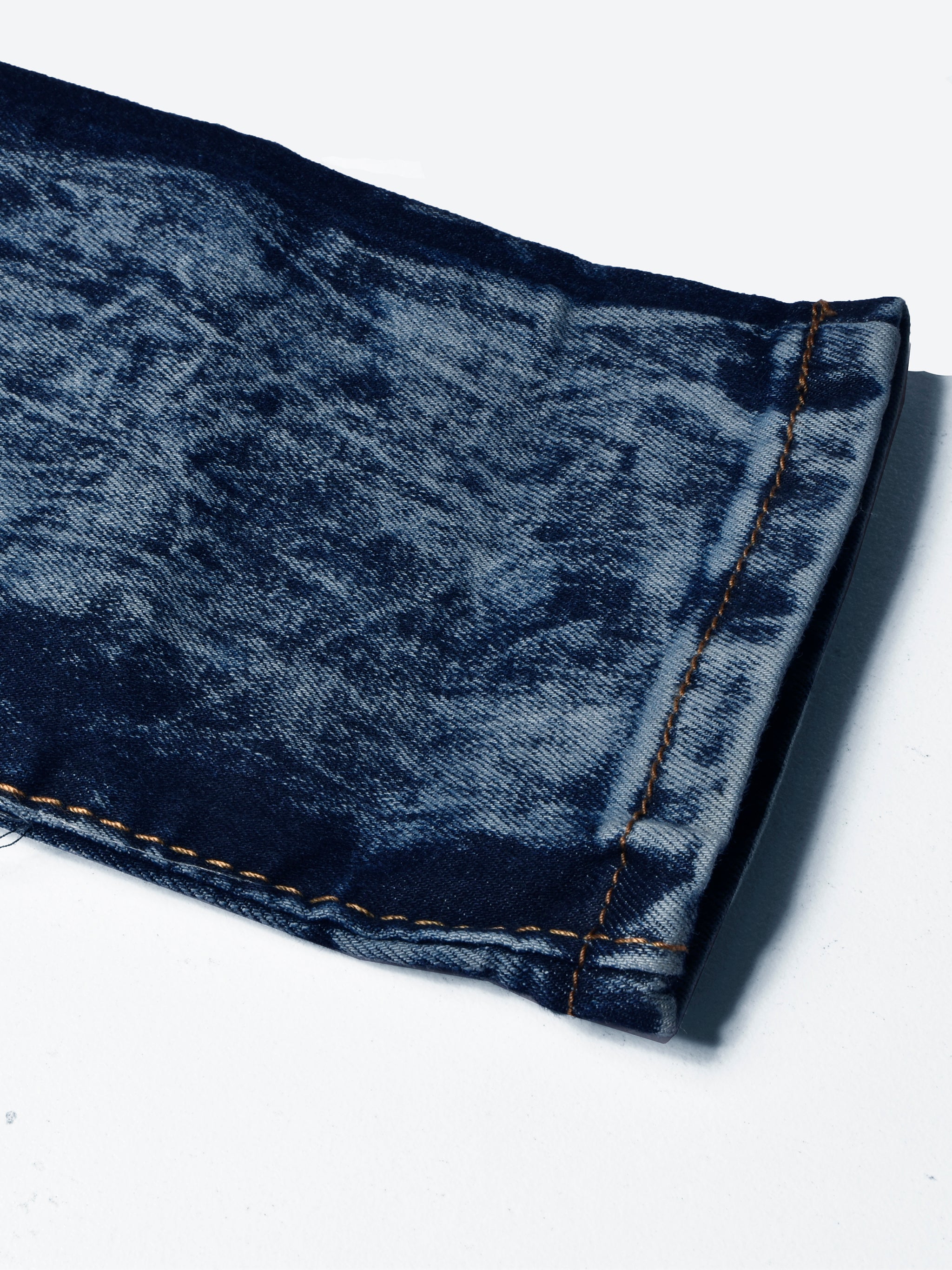 Denimize Stylish Slim Fit Denim For Kids-Dark Blue Faded-RT988