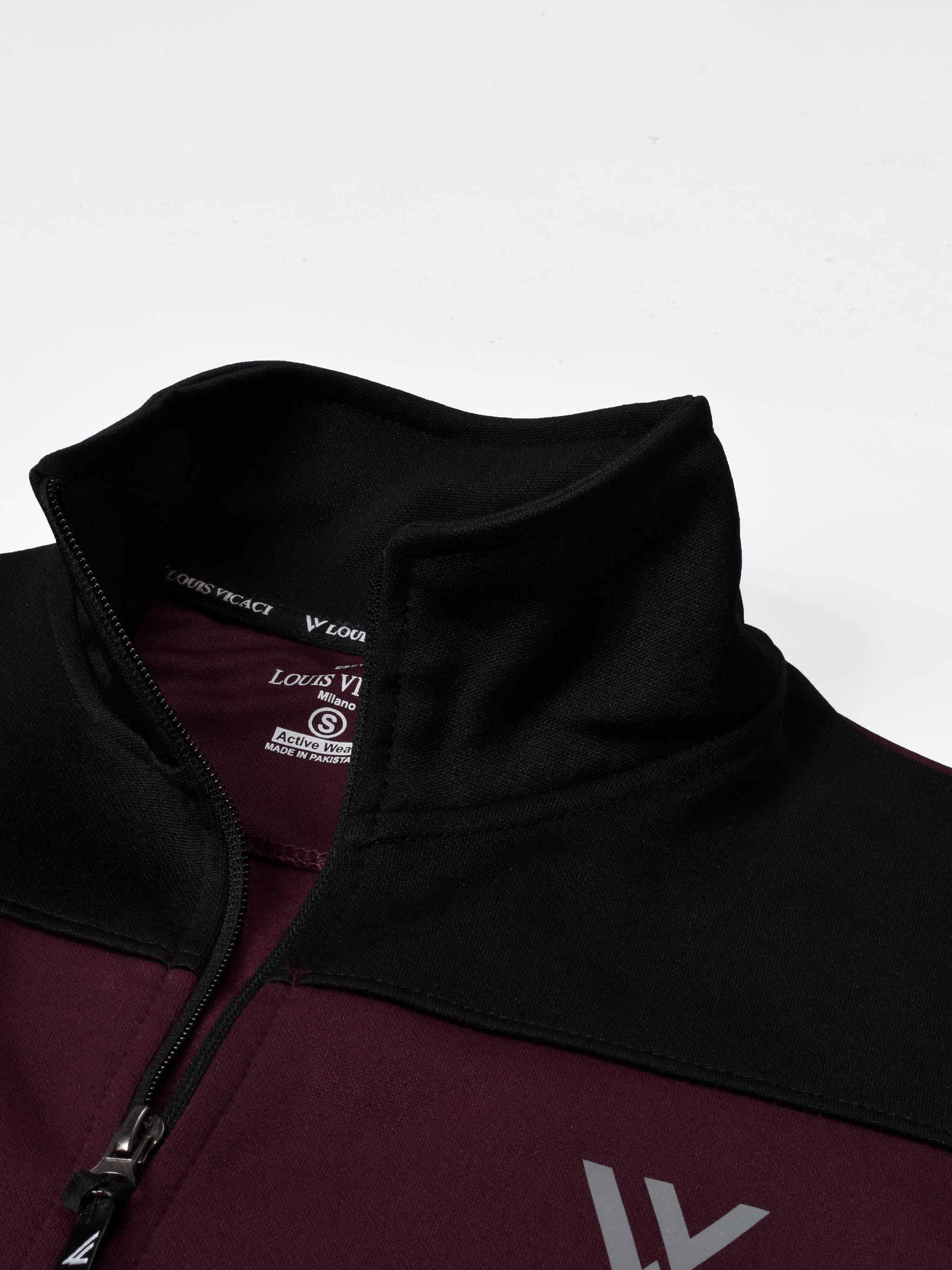 Louis Vicaci Lightning Flash Training Tracksuit For Men-Maroon & Black-RT1376