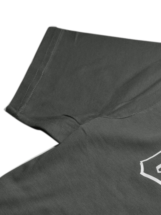 47 Single Jersey Crew Neck Tee Shirt For Men-Dark Grey with Print-RT2392