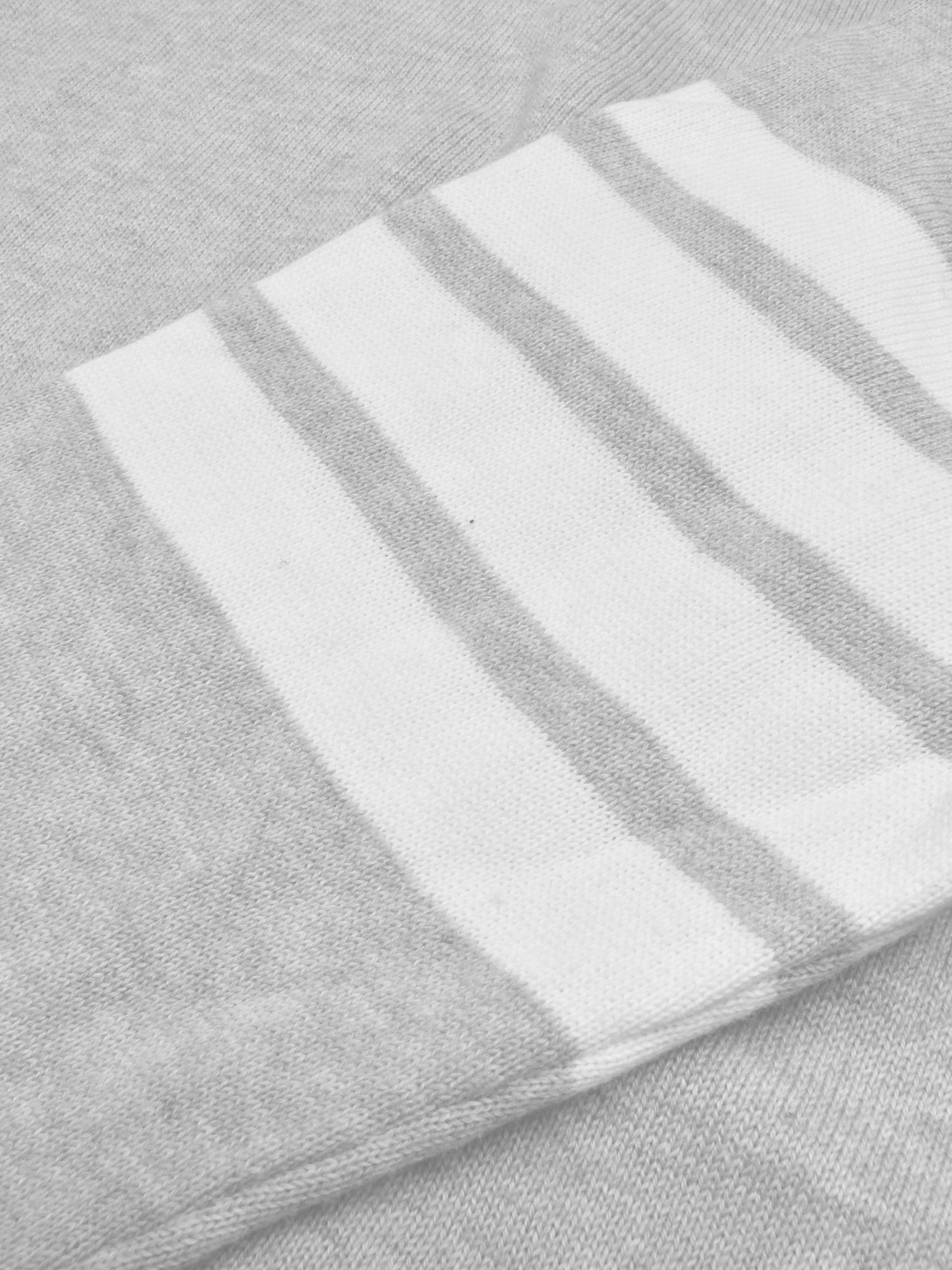 Full Fashion Crew Neck Wool Sweater For Men-Grey Melange-RT2252