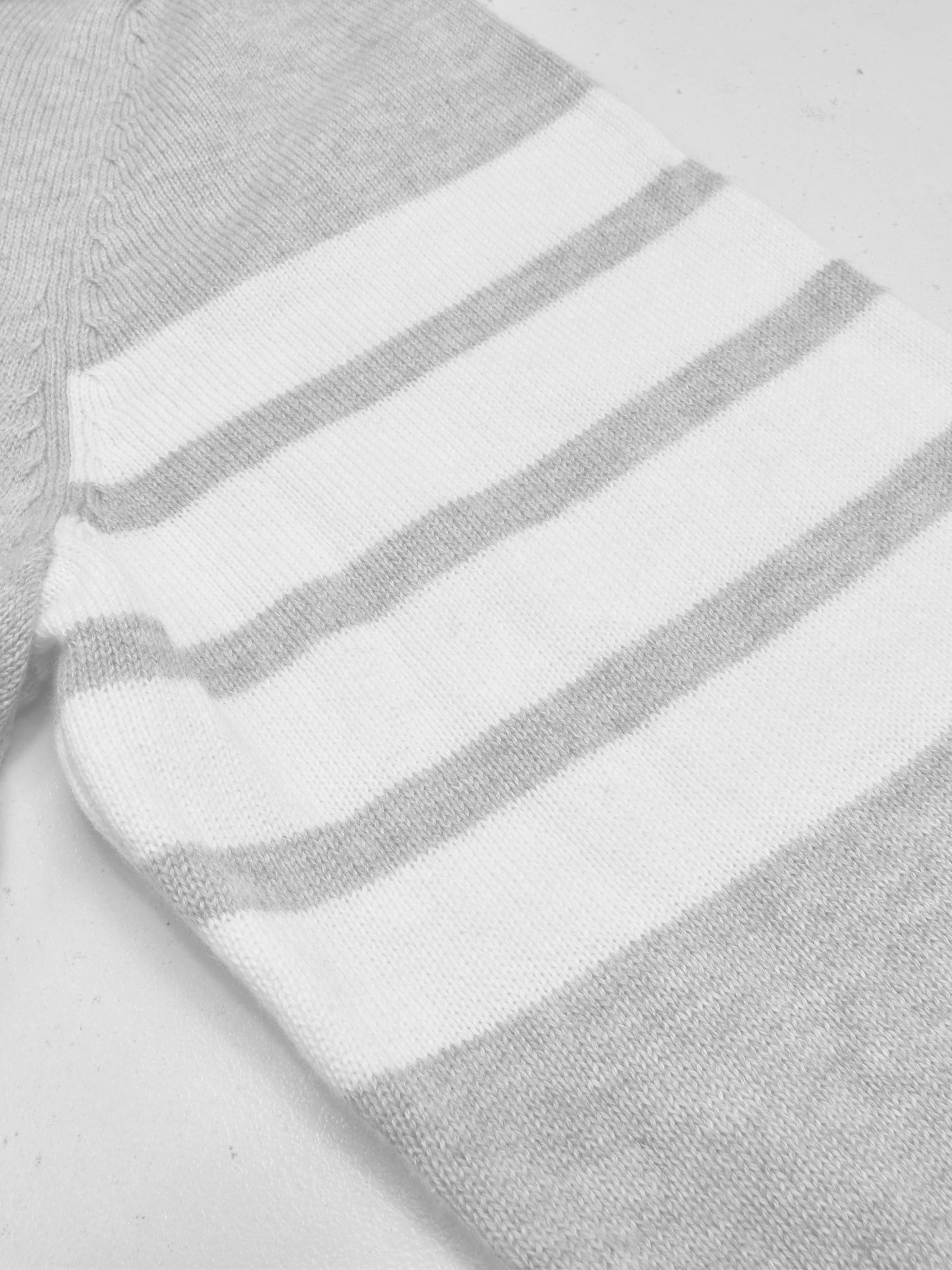 Full Fashion Crew Neck Wool Sweater For Men-Grey Melange-RT2252