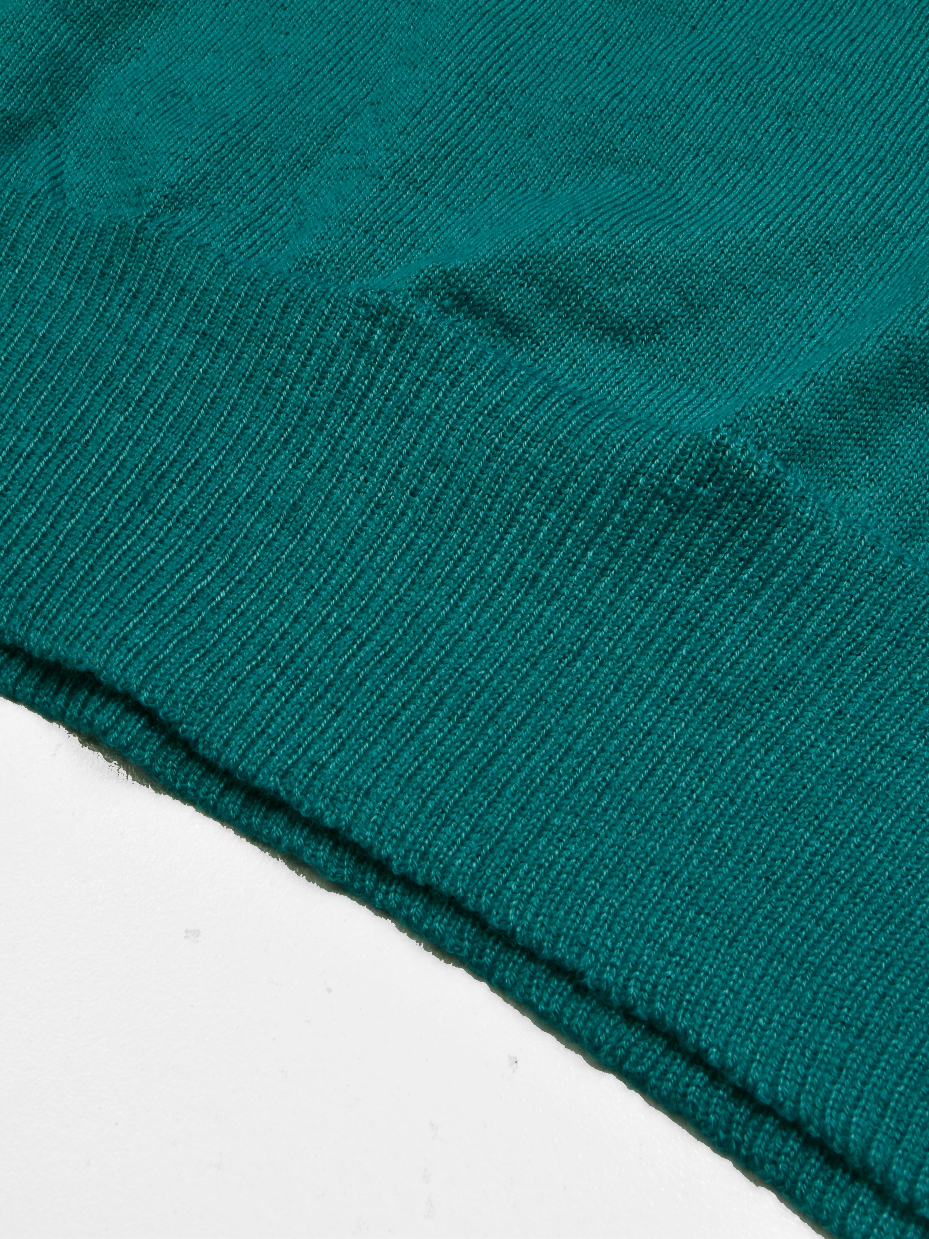 Sixteen Fashion Wool Crew Neck Sweater For Women-Cyan With Stripes-RT2253