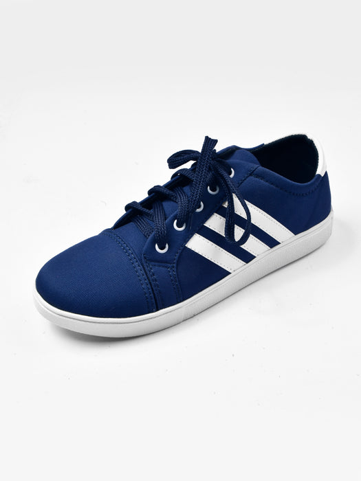 Men's Versailles Sneakers For Men-Navy Blue With White Stripes-RT1021