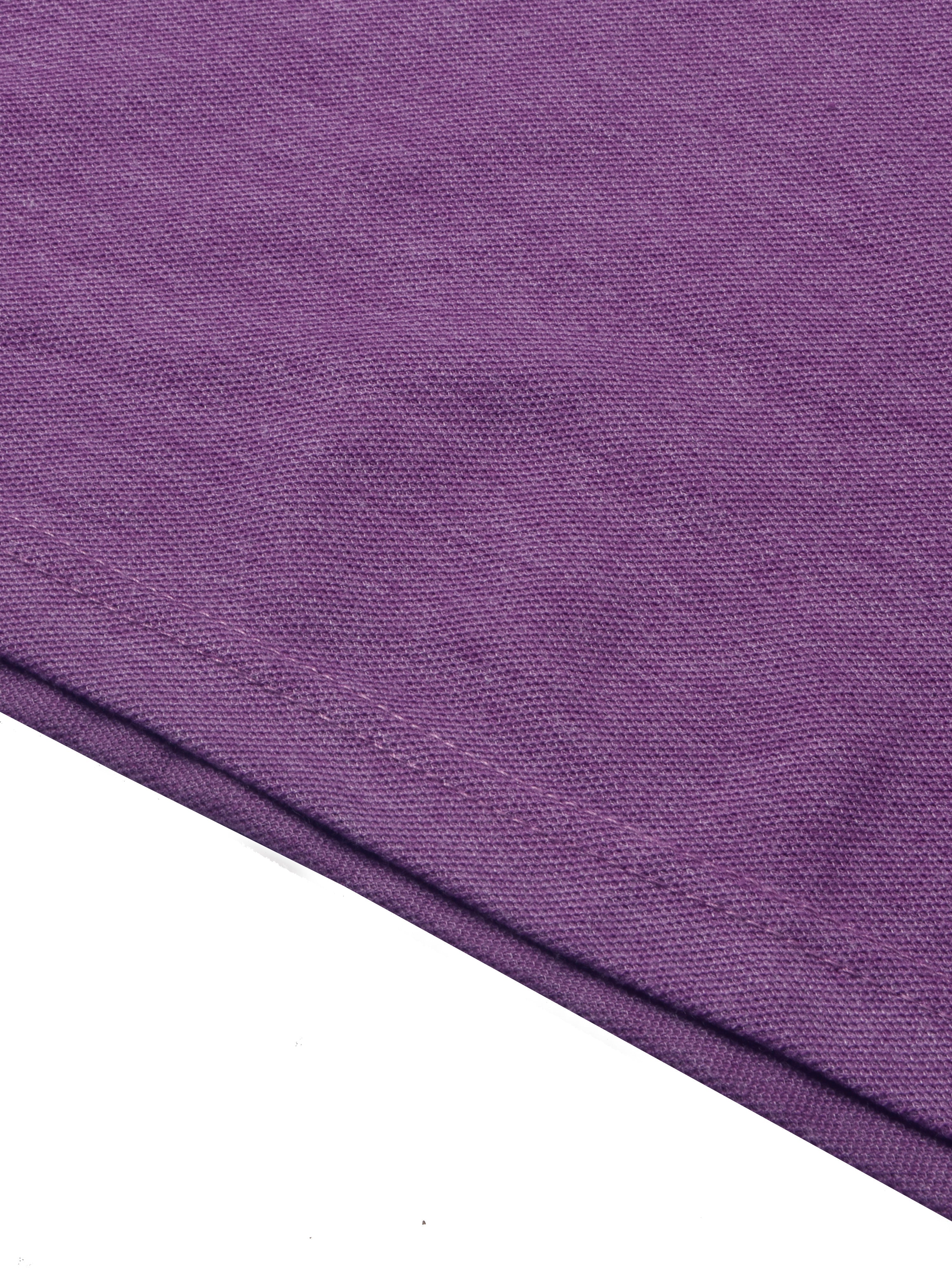 Louis Vicaci P.Q Long Sleeve Henley Shirt For Men-Purple Melange with Grey Panel-RT2427
