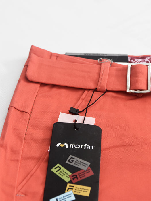 Morfin Slim Fit Cotton Chino Pent For Men-Fruit Punch-RT1810