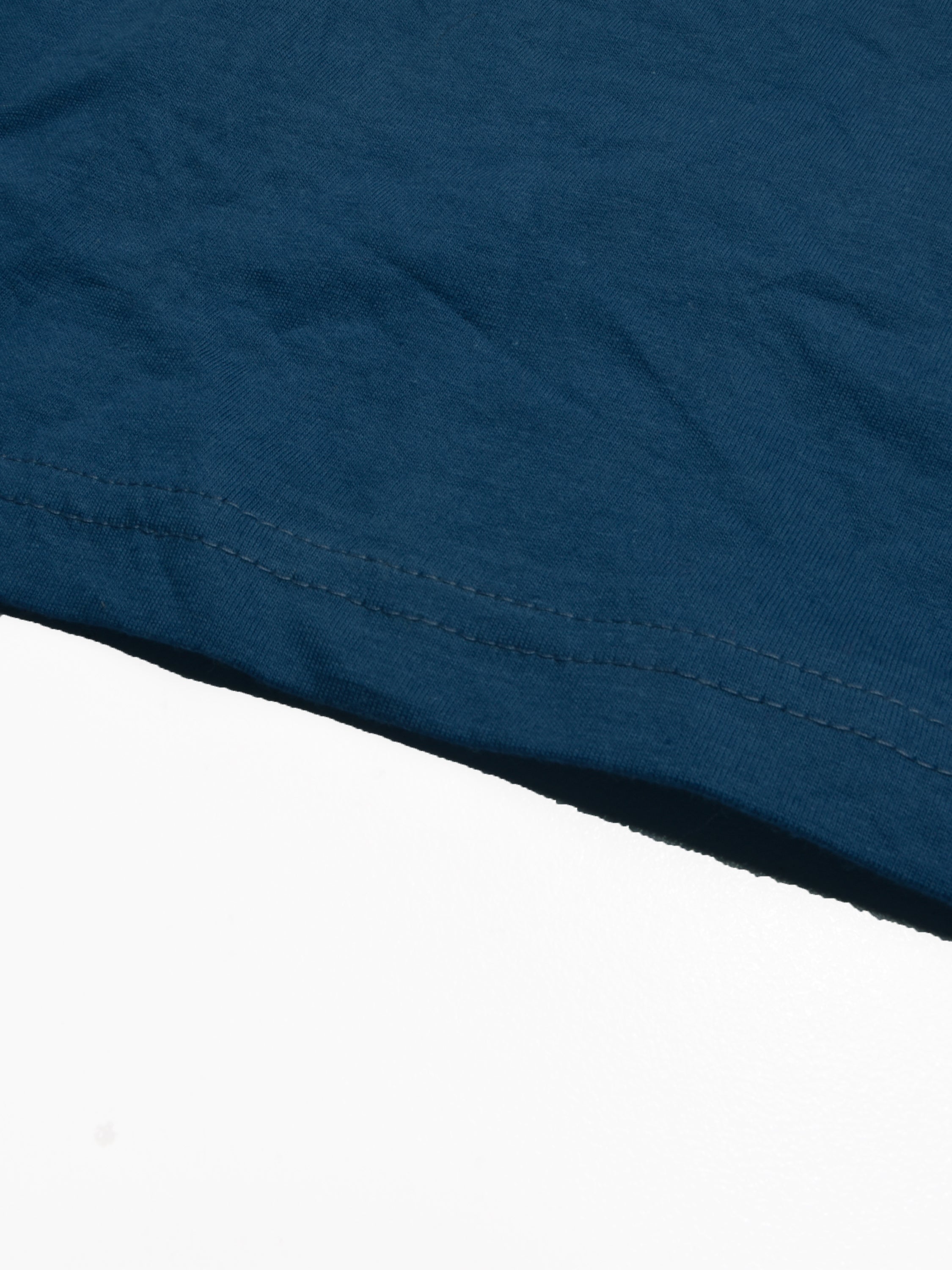HB Crew Neck Long Sleeve Single Jersey Tee Shirt For Kids-Green with Off White & Blue-RT2417