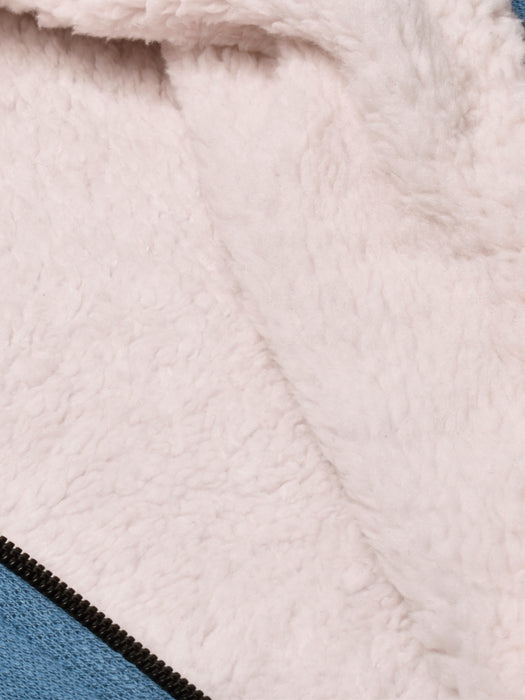 Louis Vicaci Fur Sleeveless Zipper Mock Neck Jacket For Men-Sky Blue-RT1188