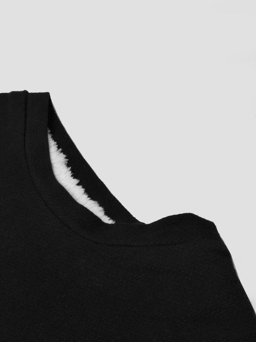 Louis Vicaci Fur Sleeveless Zipper Mock Neck Jacket For Men-Black-RT1186